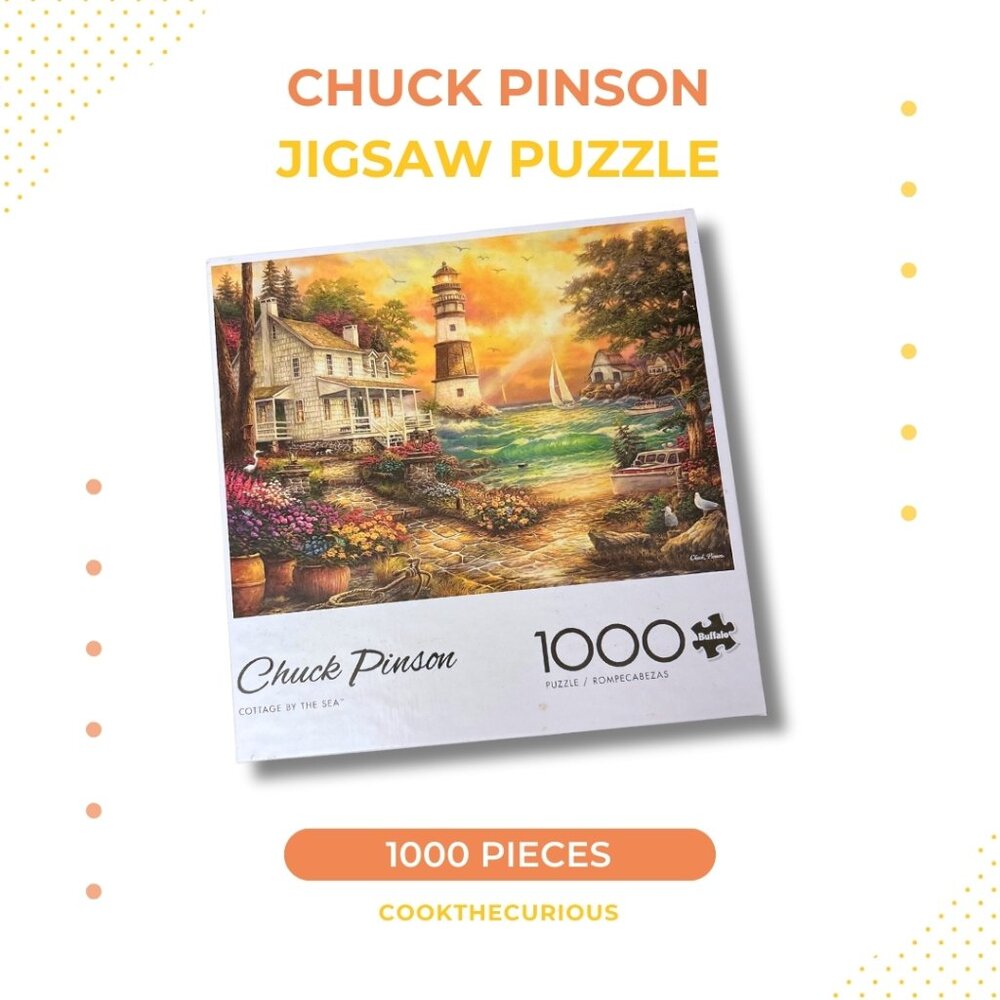 Buffalo Games 1000-Pc Jigsaw Puzzle - Cottage By The Sea by Chuck Pinson